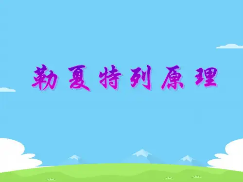 沪科版化学高一下册-6.2.2 勒夏特列原理 课件 优秀课件PPT