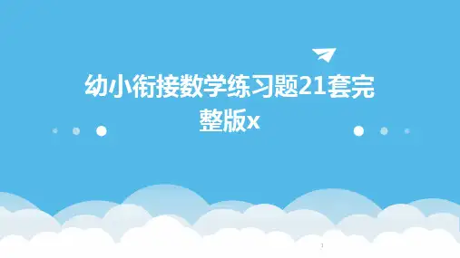 2024年度-幼小衔接数学练习题21套完整版x