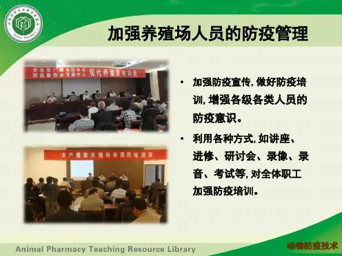 养殖防疫管理日常饲养防疫管理养殖场人员的防疫管理(共3张PPT)