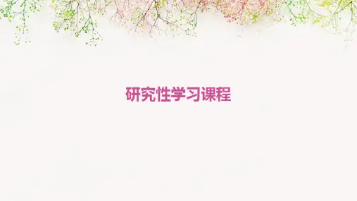 《研究性学习》课程