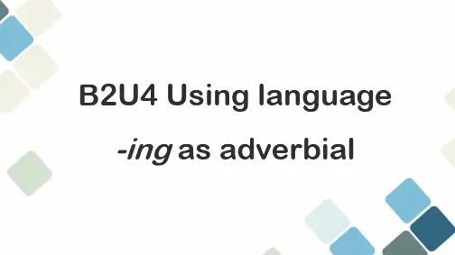 Unit4Usinglanguage高中英语外研版(2019)必修第二册