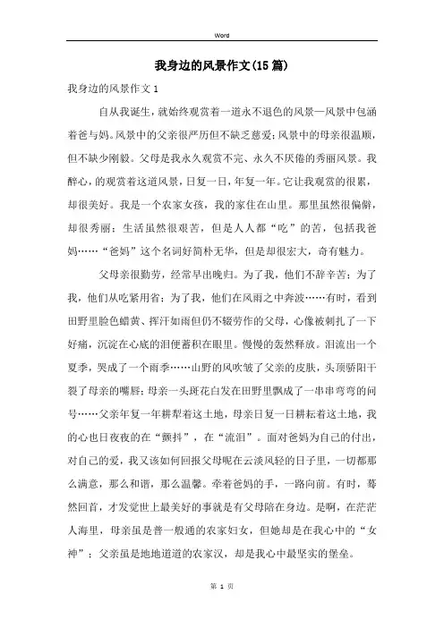 我身边的风景作文(15篇)