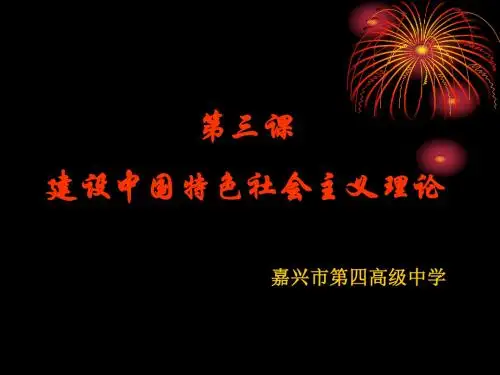 专题四第三课：建设中国特色社会主义理论 PPT课件 人民版