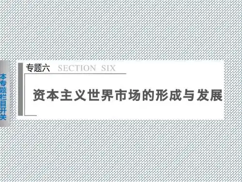 2014高考历史二轮复习第1部分专题6《资本主义世界市场的形成与发展》课件