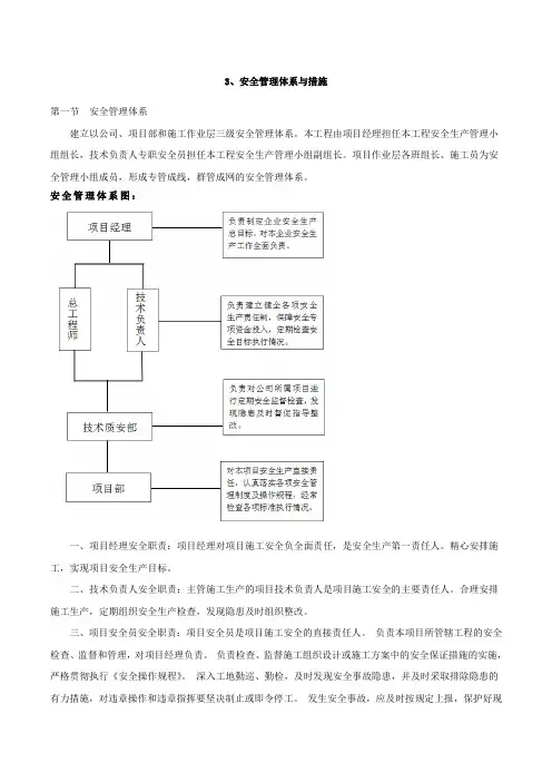 施工安全管理体系及措施