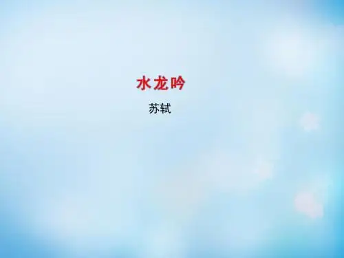 【最新】高中语文专题9水龙吟课件2苏教版选修唐诗宋词选读