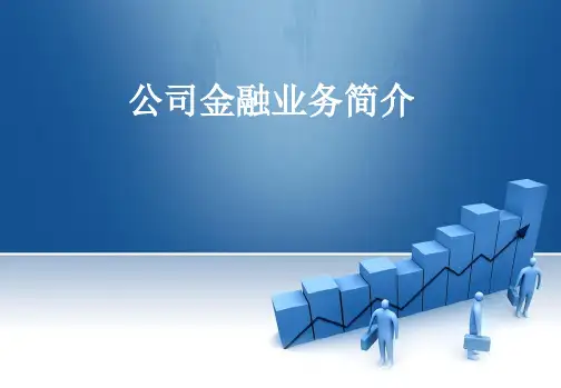 银行公司金融业务培训最新PPT课件