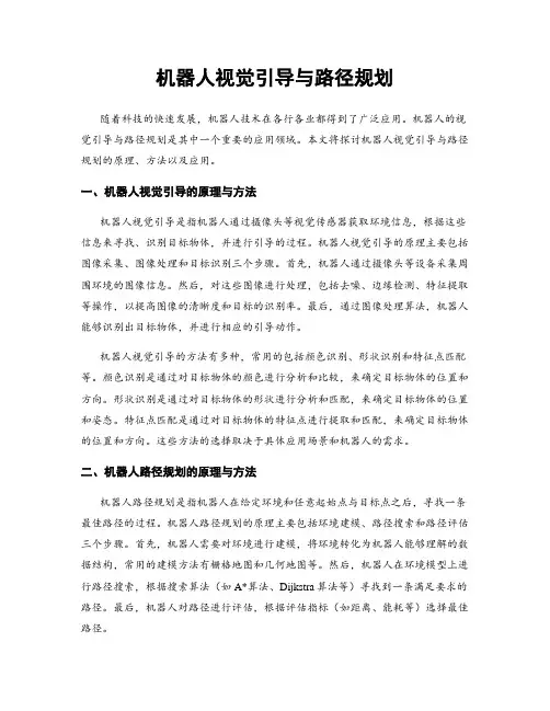 机器人视觉引导与路径规划