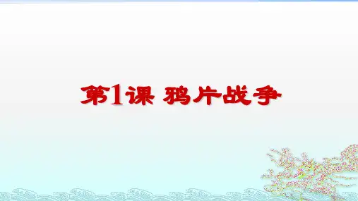 《鸦片战争》完美课件岳麓版1