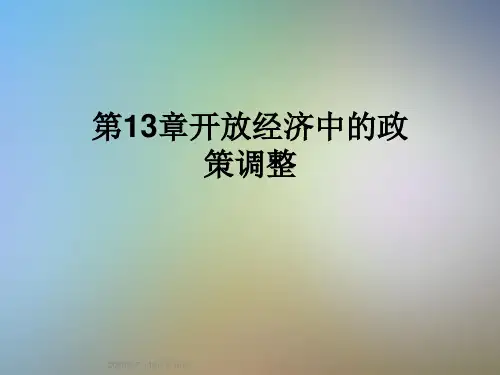 第13章开放经济中的政策调整