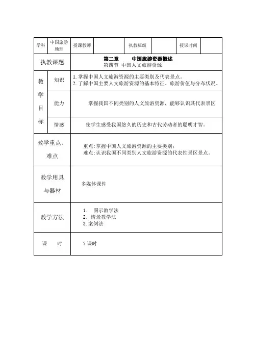 第二章 中国旅游资源概述(4)