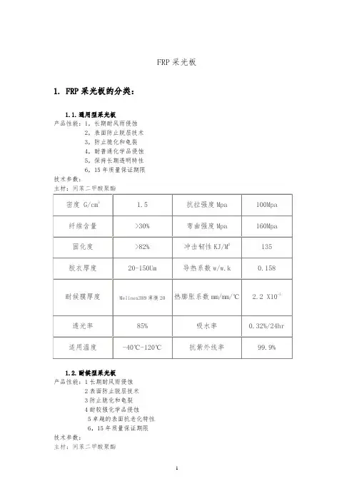 FRP采光板说明书-最终版