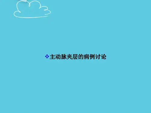 【精选文档】主动脉夹层的病例讨论PPT
