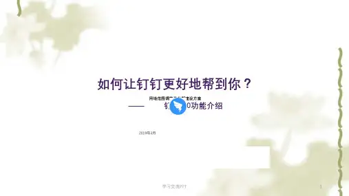 钉钉功能介绍ppt课件