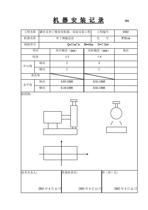 机器安装记录