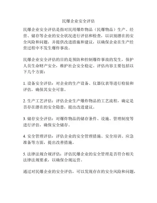 民爆企业安全评估