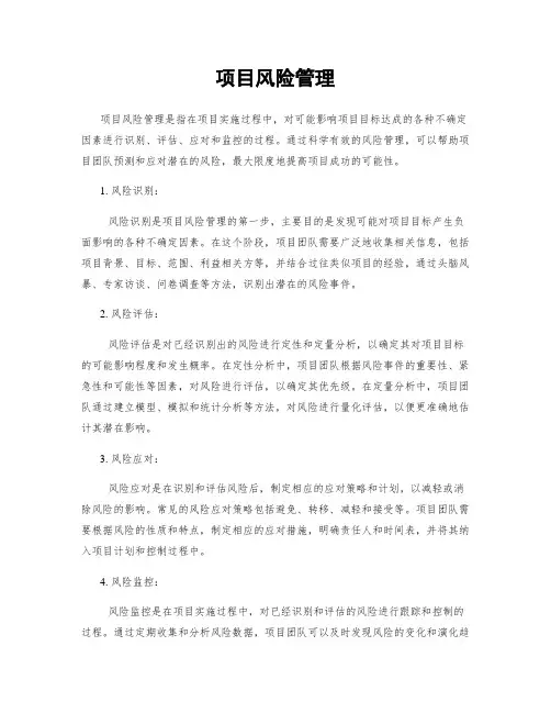 项目风险管理