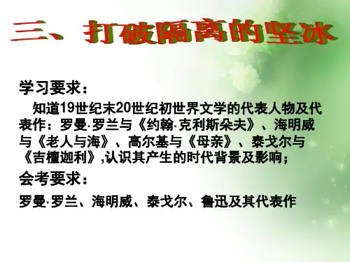 打破隔离的坚冰ppt7 人民版