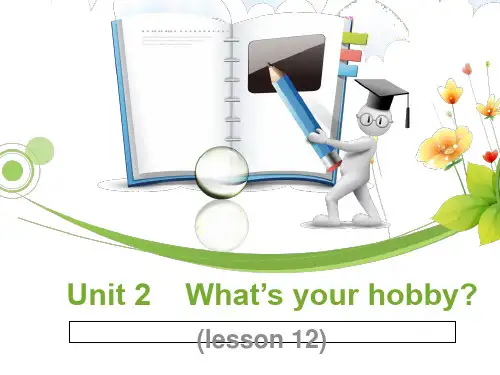 精通版六年级英语上册Unit 2 What's your hobby Lesson 12 课件2
