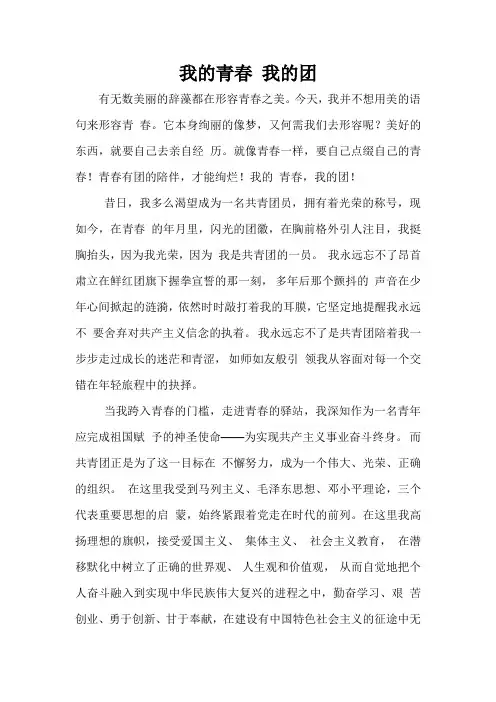 我的青春我的团
