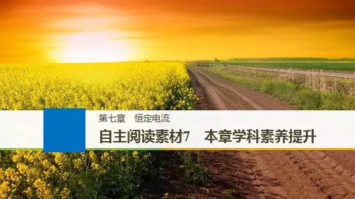 年高考物理大一轮复习江苏专版课件：第七章+恒定电流+本章学科素养提升