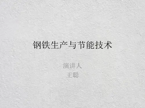 51钢铁PPT-钢铁生产及节能技术介绍