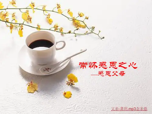 常怀感恩的心感恩父母PPT课件