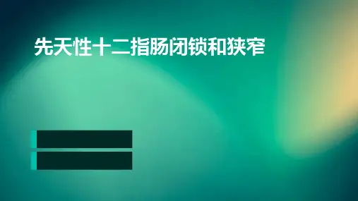 先天性十二指肠闭锁和狭窄