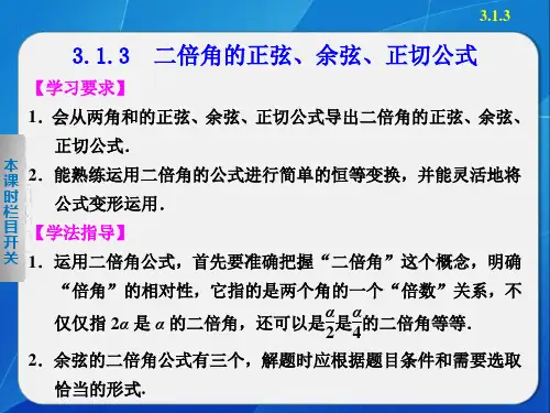 《步步高 学案导学设计》 高中数学 人教A版必修4【配套备课资源】第3章 3.1.3