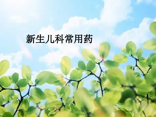 新生儿常用药物 PPT