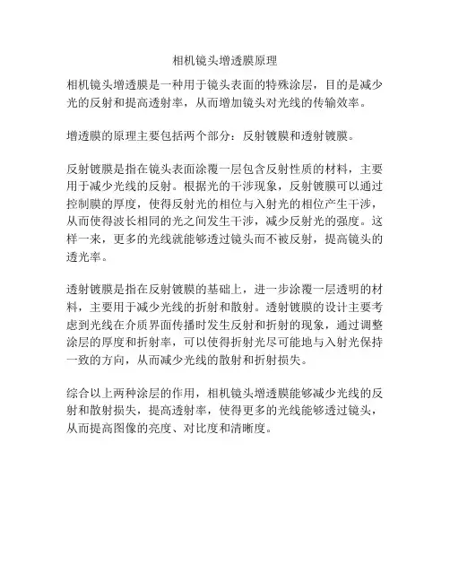 相机镜头增透膜原理
