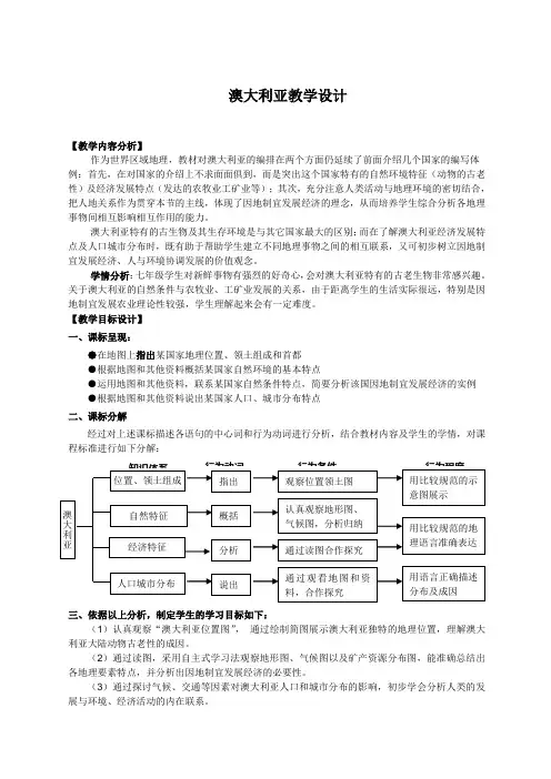 澳大利亚教学设计
