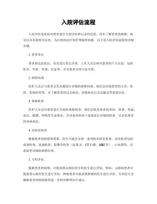 入院评估流程