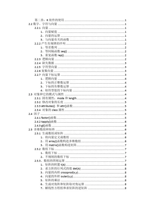 R软件总结