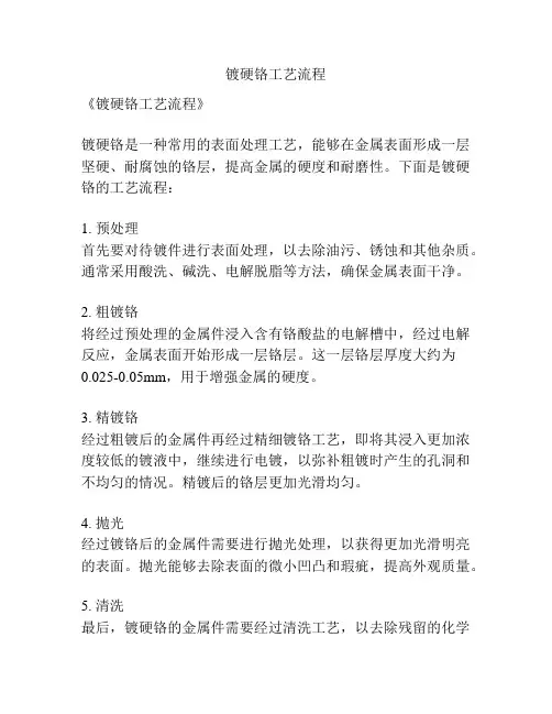 镀硬铬工艺流程