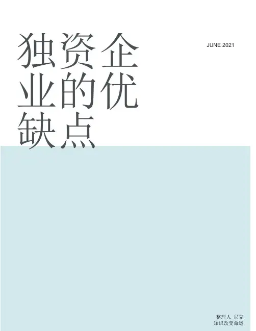 整理独资企业的优缺点_第三章企业法律制度