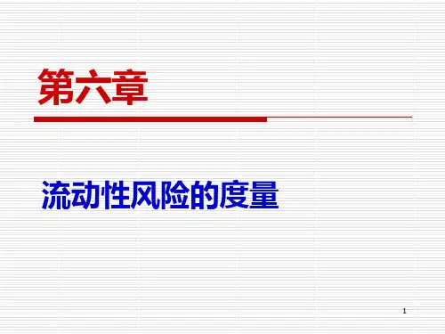 第6章流动性风险的度量
