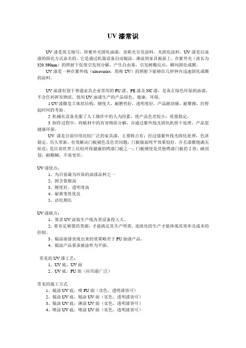 UV漆常识