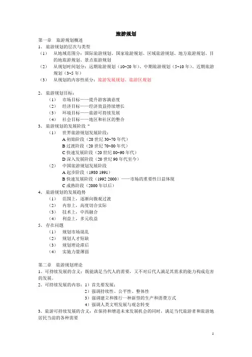 旅游规划