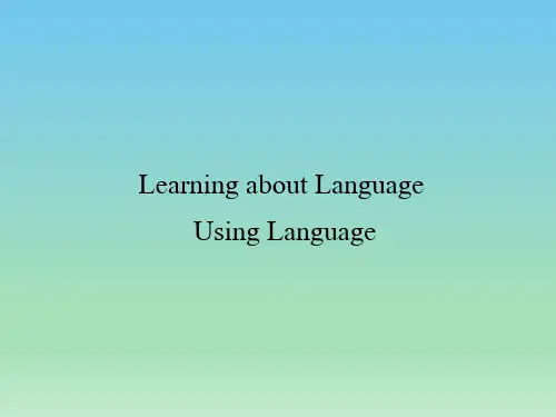 人教版高中英语必修五Unit2 Using language 课件 (2)
