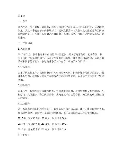 工作纪实个人总结范文(3篇)