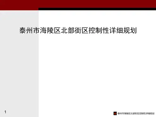 泰州市海陵区北部街区控制性详细规划