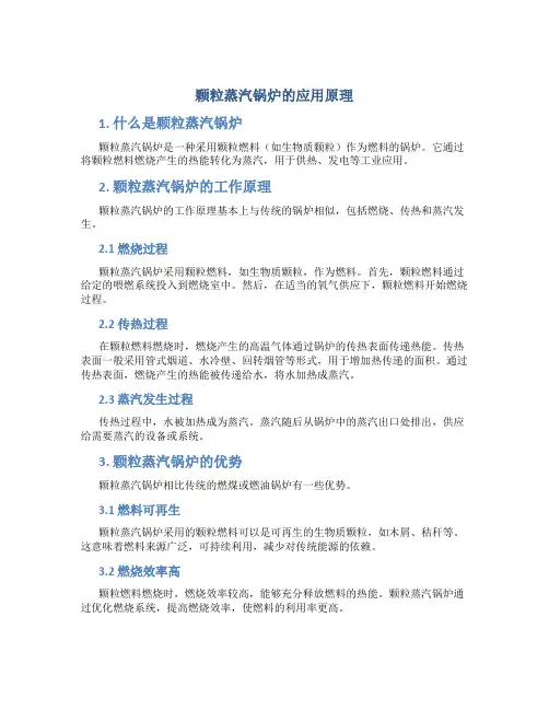 颗粒蒸汽锅炉的应用原理