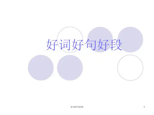 好词好句好段 ppt课件