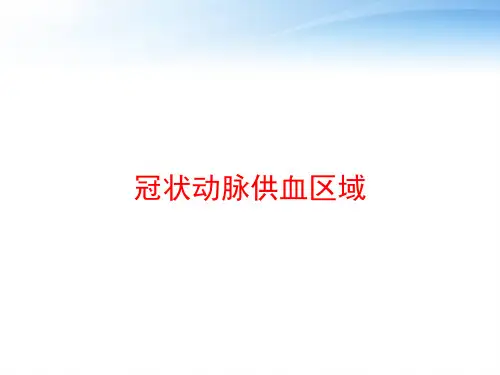 冠状动脉供血区域 ppt课件