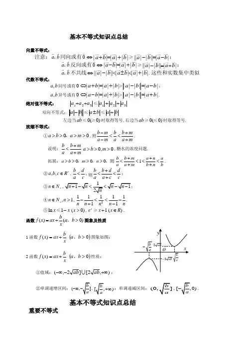 基本不等式知识点归纳