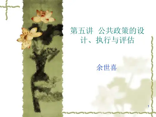 公共政策的设计、执行PPT课件