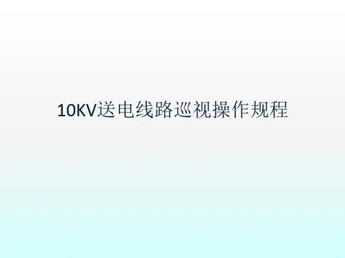 10KV线路巡视操作规程