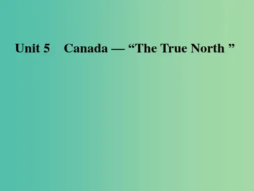 高考英语一轮复习 Unit 5 Canada-“The True North ”课件 新人教版必修3