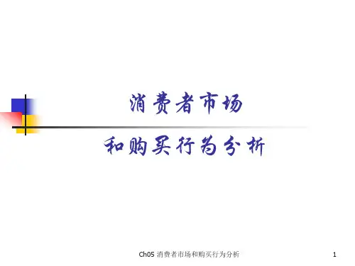 市场营销学-吴健安-第五章消费者市场和购买行为分析